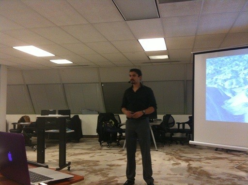 Photo: Success coach Akshay Nanvati gives some tips on how businesses can keep New Years resolutions at the NJ Entrepreneurs and Technology Startup meetup Photo Credit: Esther Surden
