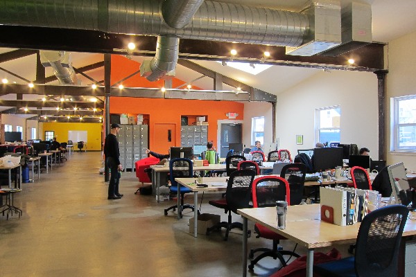 Photo: Some of the workspaces at Tigerlabs Photo Credit: John Critelli