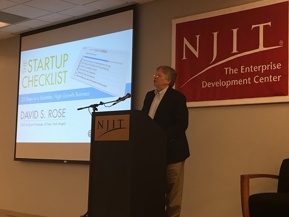 Photo: David S. Rose spoke at the NJIT EDC Venture Summit. Photo Credit: Esther Surden