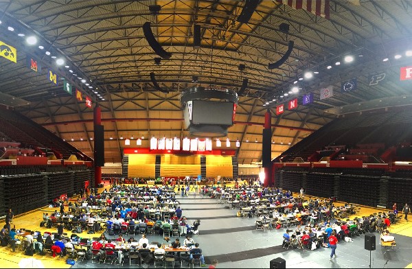 Photo: Main Hackspace for HackRU 2015 at the Rutgers Athletic Center Photo Credit: Courtesy Brendan Kaplan
