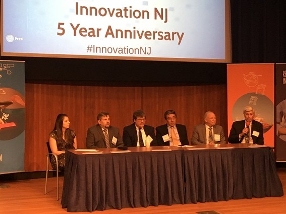 Photo: Panelists discussed industry-university collaboration case studies at the InnovationNJ 5th Anniversary event. Photo Credit: Esther Surden