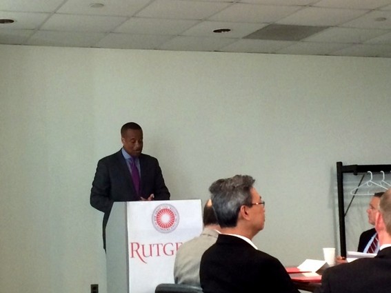 Photo: Jay Williams, assistant secretary of commerce for economic development, announced the Rutgers grant. Photo Credit: Esther Surden