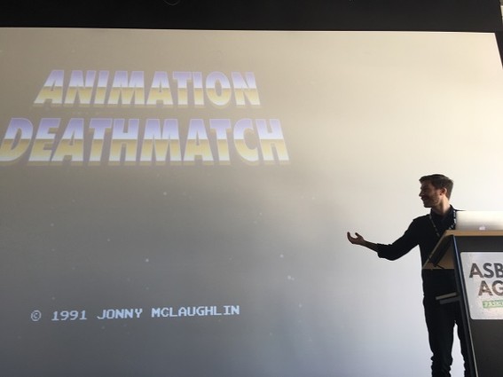 Photo: Jonny McLaughlin created an Annimation Deathmatch at Asbury Agile 2016. Photo Credit: Esther Surden
