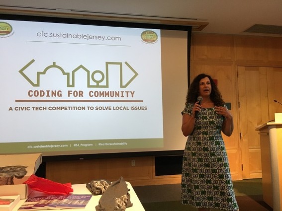 Photo:  Lauren Skowronski, program director for community engagement at Sustainable Jersey Photo Credit: Esther Surden