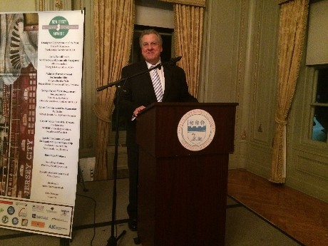 Photo: Mario Casabona accepting NJ Immigrant of the Year award in December. Photo Credit: Courtesy TechLaunch