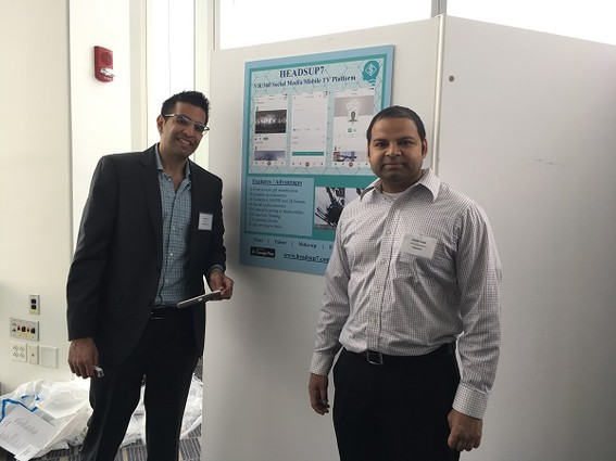 Photo: Founders Ashish Patel and Neil Shah present HeadsUp7. Photo Credit: Esther Surden