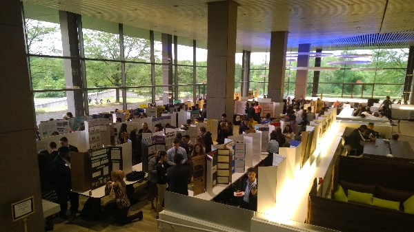 Photo: Students show off their posters at the ATT Young Science Achievers Program. Photo Credit: John Critelli