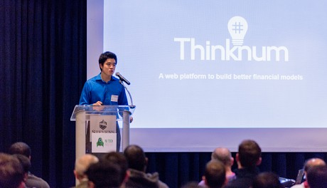 Photo: Thinknum presenting its financial analysis website. Photo Credit: Danny@Customphotoshoot.com