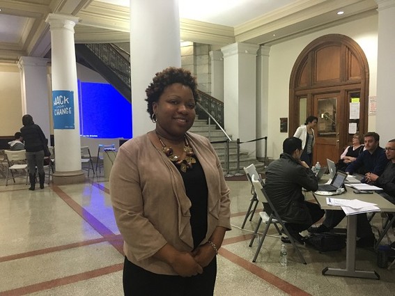 Photo: Traymanesha Moore is the executive director of Newark Thrives! Photo Credit: Esther Surden