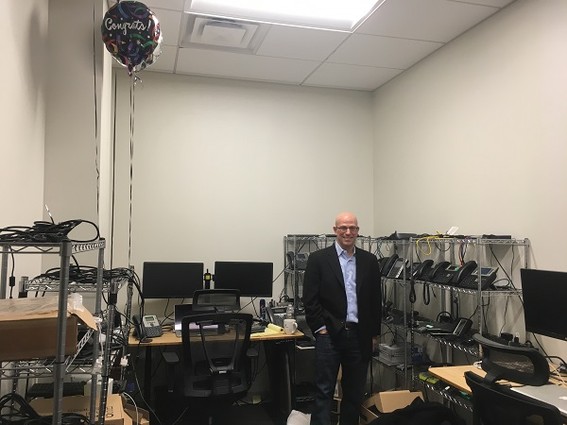 Photo: Ari Rabban in his lab at Launch Pad Photo Credit: Esther Surden