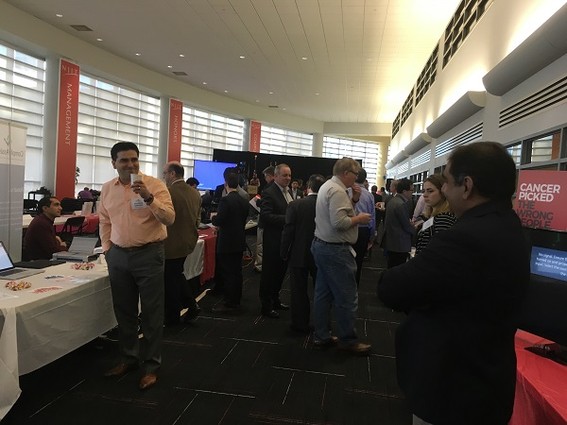 Photo: Networking at the Healthcare Cluster Innovation Showcase at NJIT Photo Credit: Esther Surden
