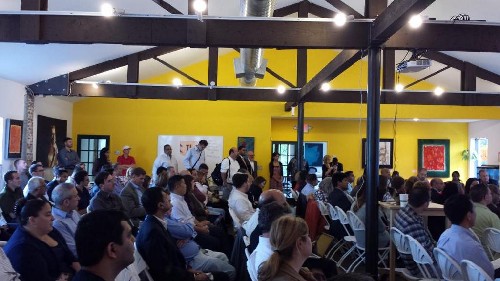 Photo: Packed house at Tigerlabs pitch-off. Photo Credit: Feliciano Center at Montclair State